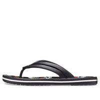 (WMNS) Crocs Crocband Flowers Flip-Flops Black 206101-0FF