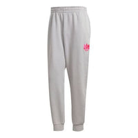 adidas originals 3D Trefoil Embroidered Logo Bundle Feet Sports Pants Gray GN4305