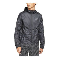 Nike Flash Run Division Solid Color Alphabet Running Jacket Black CU7869-010