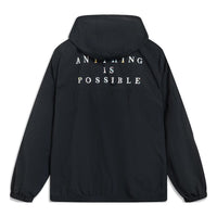 Li-Ning Sport Windbreaker Athletic Jacket 'Black White' AFDT379-6