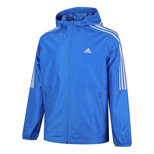 Men's adidas Casual Sports Hooded Jacket Blue FT2834