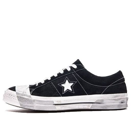 Converse One Star Ox Suede Black Grey Tape 164507C