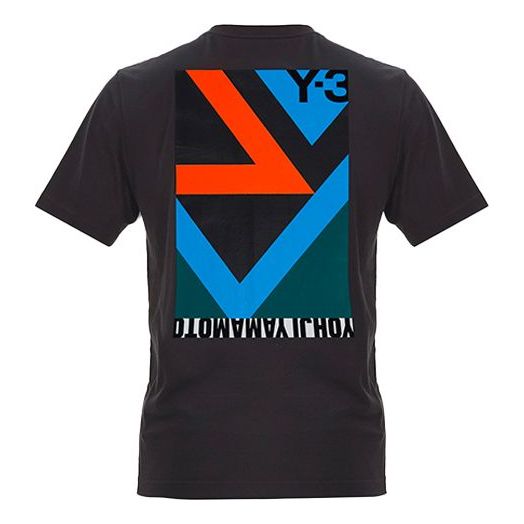 Y-3 Round Neck Pullover Printing Short Sleeve Unisex Black FN5721