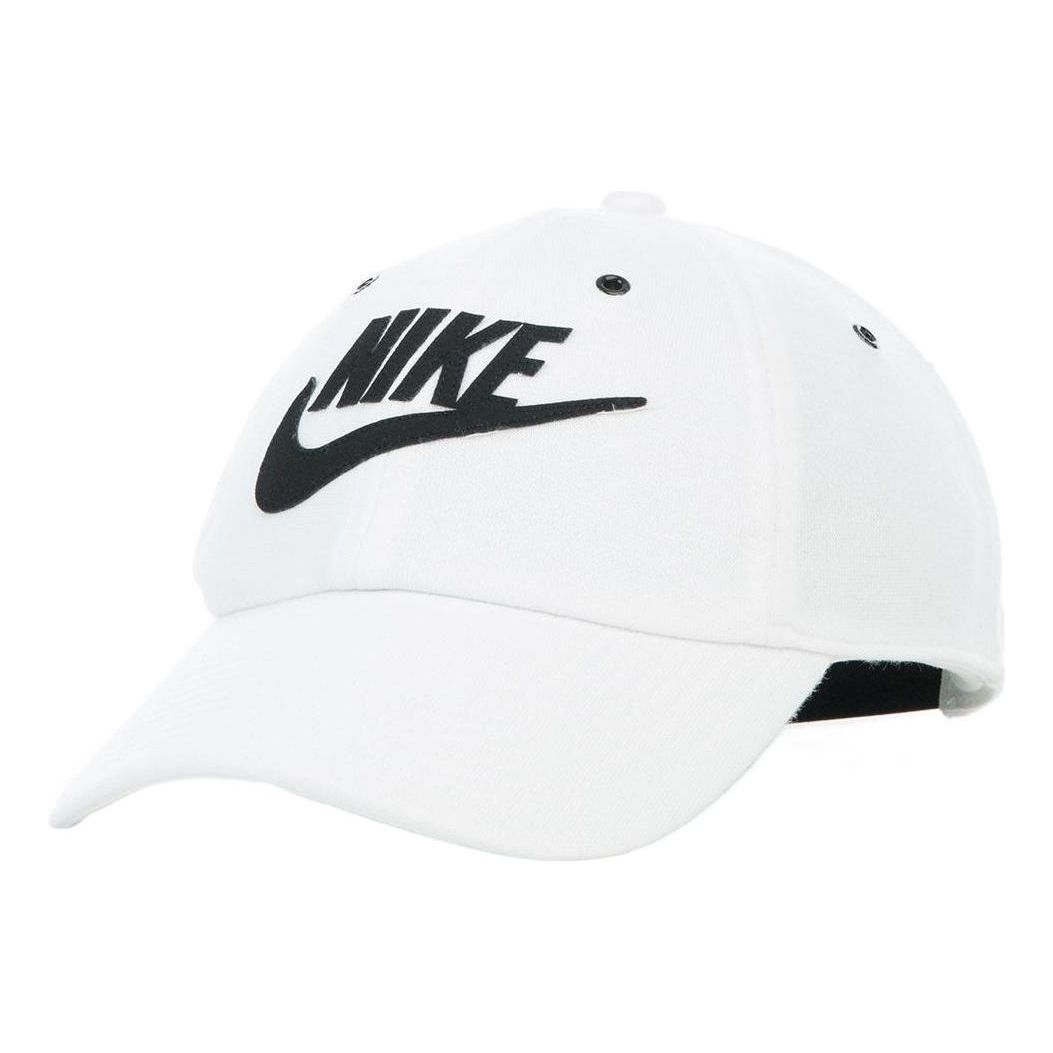 (WMNS) Nike Logo Caps 'White Black' 852164-100