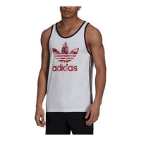 adidas originals WxE Tank 3S Funny Logo Printing Sports Vest White H43942