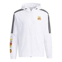adidas neo M Freye Wb 2 Printing Pattern Stripe Hooded Jacket White GP5648