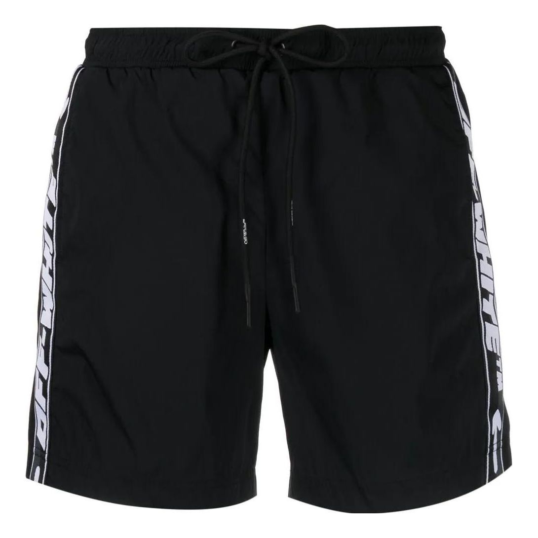 Off-White Logo-Tape Swim Shorts OMFA015C99FAB00110011001
