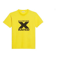 Balenciaga X-Rated Small Slim Fit Short Sleeve Yellow 612964TIVA71802