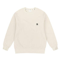 MLB New York Yankees Classic Loose Logo Round Neck Long Sleeves Unisex White 31MT02941-50I