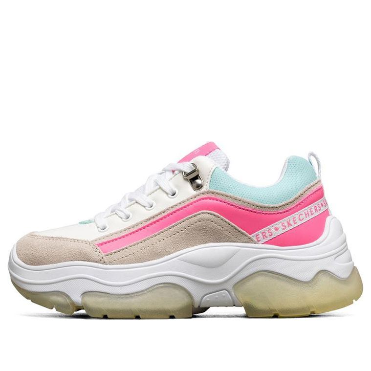 (WMNS) Skechers Ampp'D Low-Top White/Blue/Pink 155051-WPKB