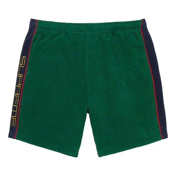Supreme FW19 Week 10 Polartec Short Dark Green Logo SUP-FW19-928