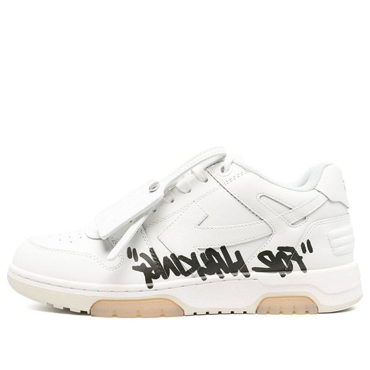 Off-White Out Of Office For Walking Low-Top Sneaker 'White Black' OMIA189C99LEA0050110