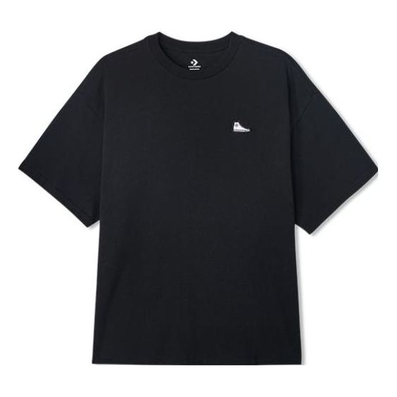 Converse Chuck Taylor Sneaker Patch Crew Neck T-Shirt Asia Sizing 'Black' 10023850-A04