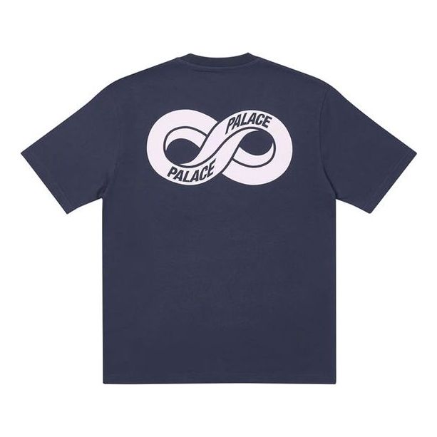 PALACE x INFINITY Crossover Chest Logo Loose Round Neck Short Sleeve Blue T-Shirt P20TS041