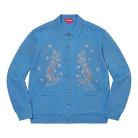 Supreme SS23 Week 3 Eaded Appliqu CardigancShirt 'Blue' SUP-SS23-085