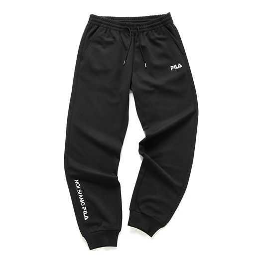 Men's FILA FUSION Knit Black Long Pants/Trousers T11W021607F-BK