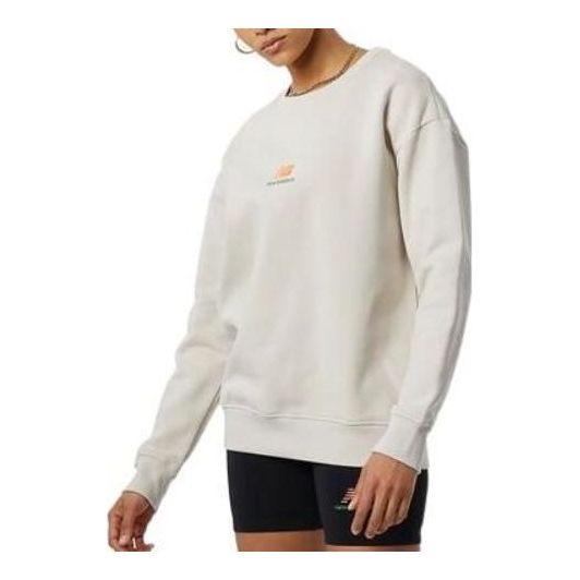 (WMNS) New Balance Athletics Artist Pack Crew Sweatshirt Asia Sizing 'Moonbeam' WT23550-MBM