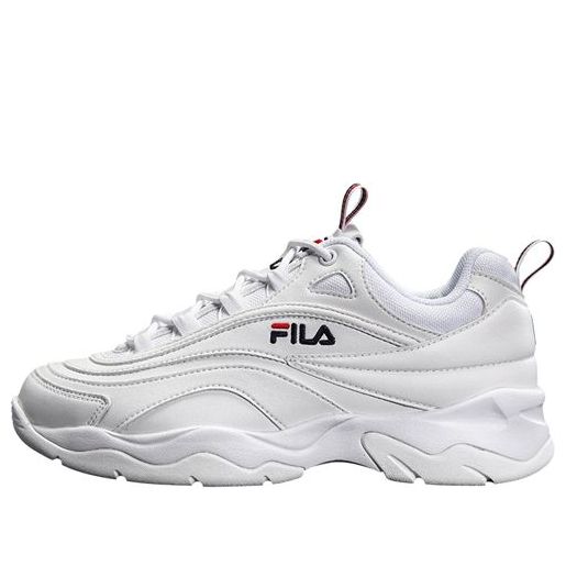(WMNS) FILA Ray Series VNTG Chunky Sneakers White/Red FS1SIB1160X_WWT