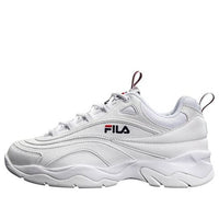 (WMNS) FILA Ray Series VNTG Chunky Sneakers White/Red FS1SIB1160X_WWT