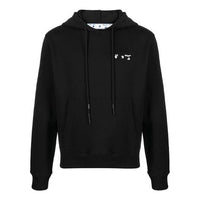 Men's Off-White FW21 Logo Drawstring Pullover Loose Fit Black OMBB034S21FLE0011001