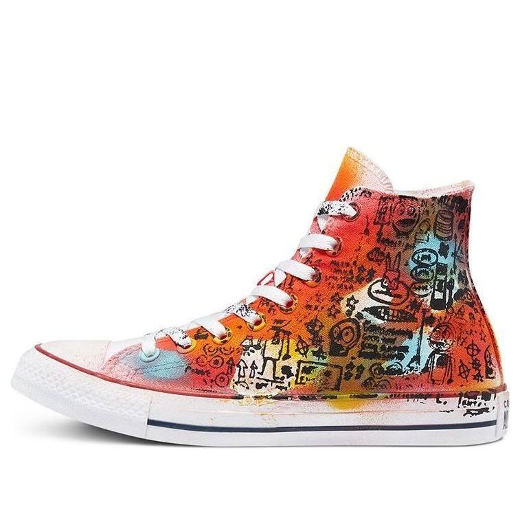 Converse Hand Painted Chuck Taylor All Star High Top Canvas Shoes Orange/Red 171718C