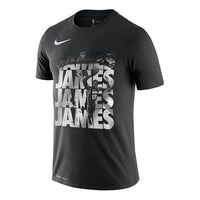 Nike Dri-FIT Lakers LeBron James Basketball Sports Short Sleeve Black BV8541-010