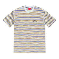 Supreme SS19 Stripe Thermal S/S Top Round Neck Short Sleeve Unisex White SUP-SS19-10381