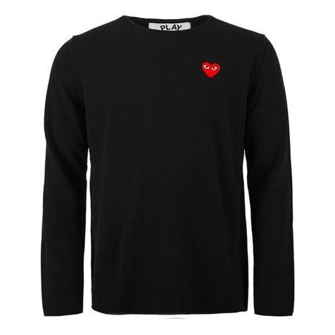 (WMNS) COMME des GARCONS PLAY L/S Basic T-Shirt Red Emblem 'Black' AZ-N067-051-1
