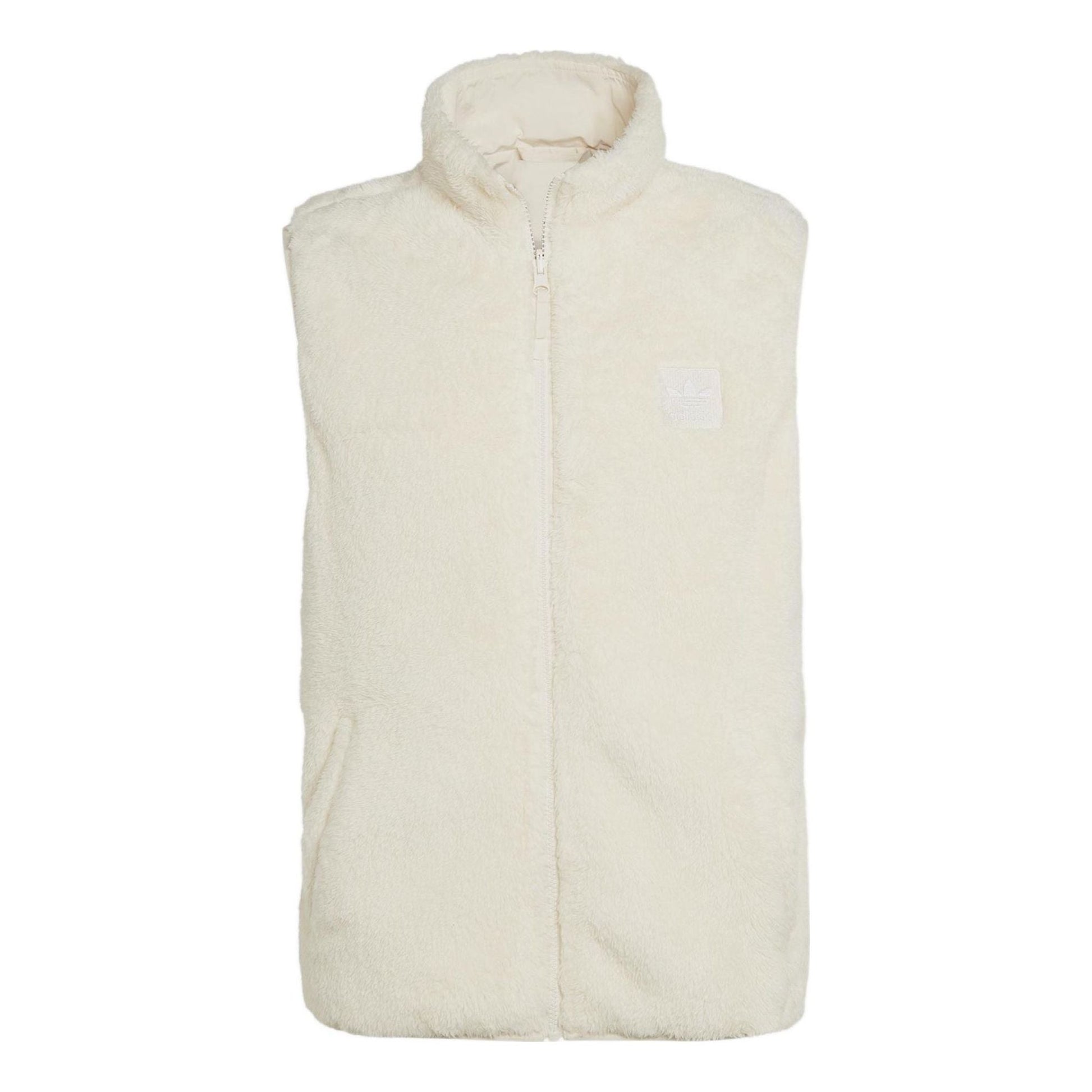 adidas Essentials+ Fluffy Fleece Reversible Vest 'Beige' HR2950