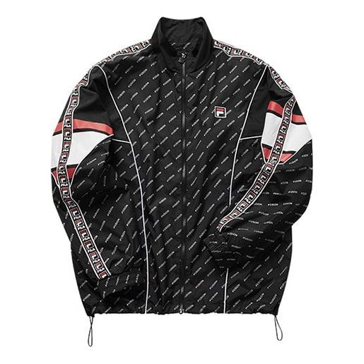 FILA FUSION Full Print Woven Sports Jacket Couple Style Black T11M931703F-BK