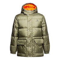 Converse Mid-length Printed Down Puffer Jacket Asia Sizing 'Metallic Green' 10007262-A01
