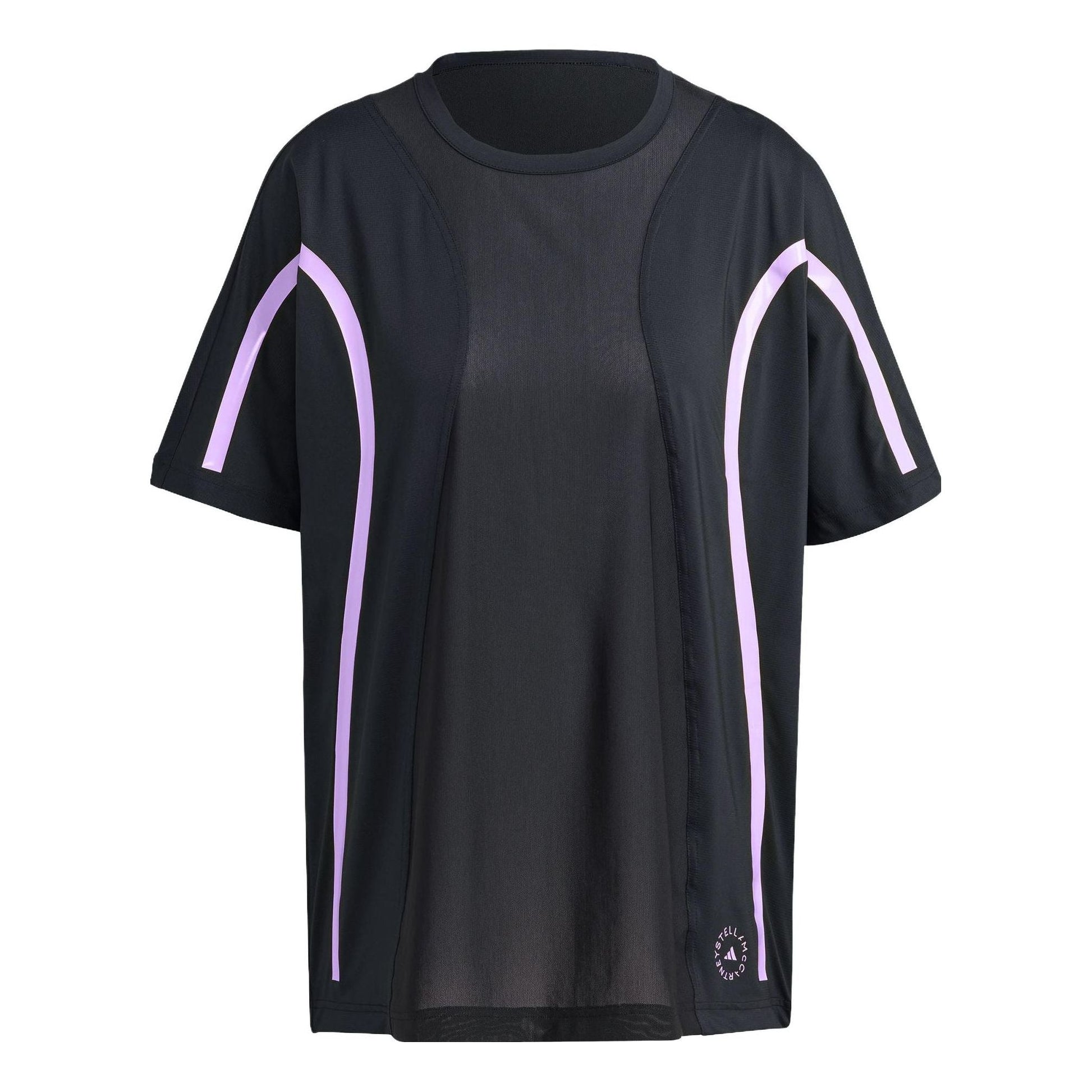 (WMNS) adidas By Stella Mccartney Truepace Running Loose Short Sleeve T-shirt 'Black Purple' II3236