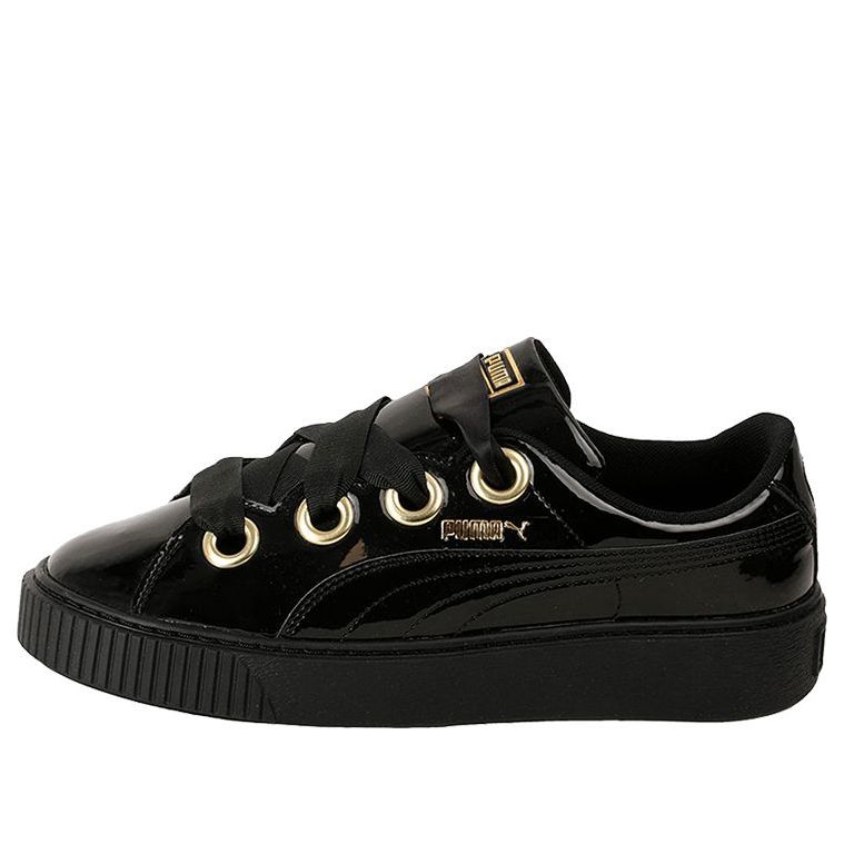 (WMNS) PUMA Platform Kiss Patent 'Black Gold' 366012-01