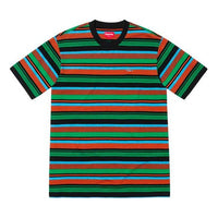 Supreme SS19 Multi Stripe SS Top Black Tee SUP-SS19-132