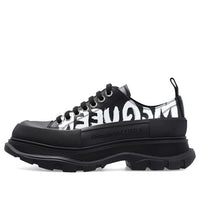(WMNS) Alexander McQueen Tread Slick Low Lace Up Shoes 'Black White' 679530WIABD1006