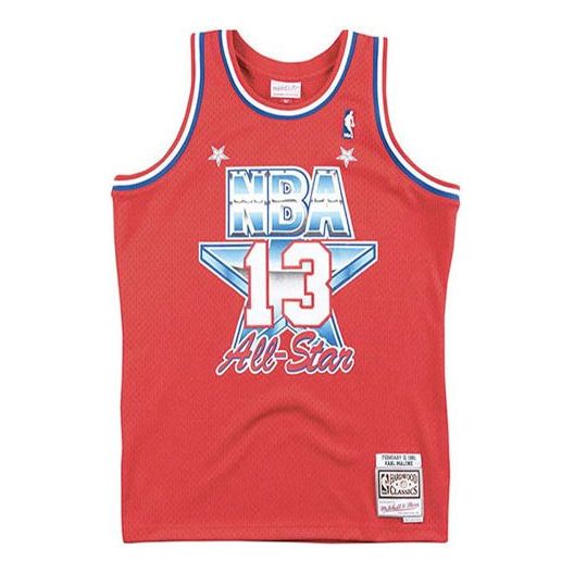 Mitchell & Ness NBA Karl Malone NBA 1991 All-Star West Swingman Red Jersey SMJYAC18003-ASWSCARKMA91