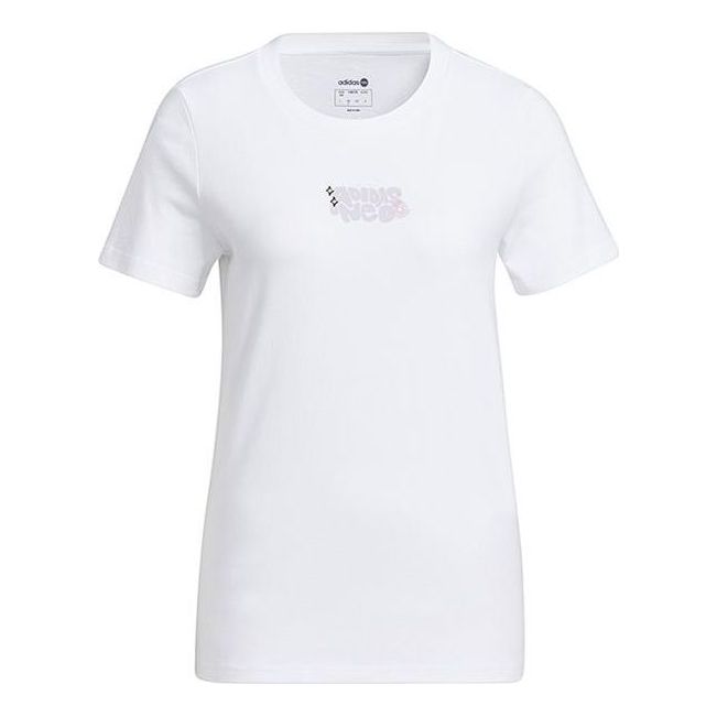 (WMNS) adidas neo Casual Short Sleeves 'White' HS6836