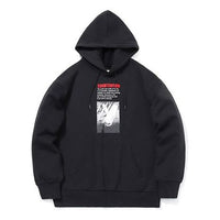 Li-Ning Pullover Loose hooded Sports Long Sleeves Couple Style Black AWDQC16-1
