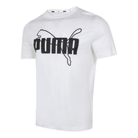 PUMA Large Logo Athleisure Casual Sports Round Neck Short Sleeve White 847180-02