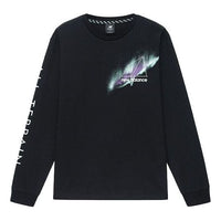 New Balance Men's New Balance Starry Sky Logo Printing Round Neck Long Sleeves Black T-Shirt AMT13515-BK