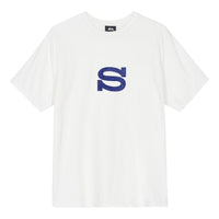 Men's Stussy S Sport Tee S Alphabet Sports Short Sleeve White 1904594