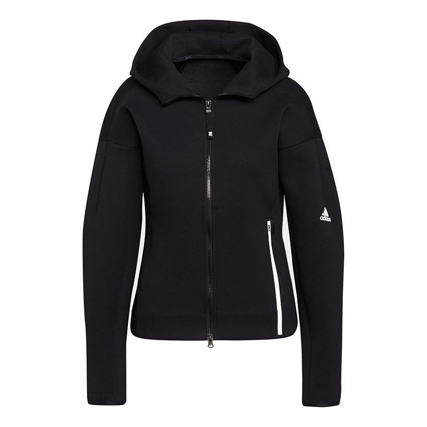 (WMNS) adidas Z.N.E. Sportswear Hoodie Asia Sizing 'Black' GT9759