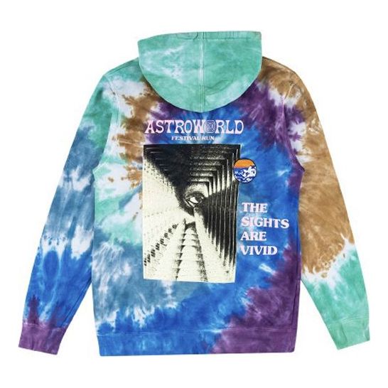 Travis Scott Cactus Jack Astro World Series Tie Dye Printing Unisex Blue TC-87