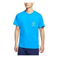 Nike SB Pocket Embroidered Skateboard Loose Sports Round Neck Short Sleeve Blue CZ3497-423