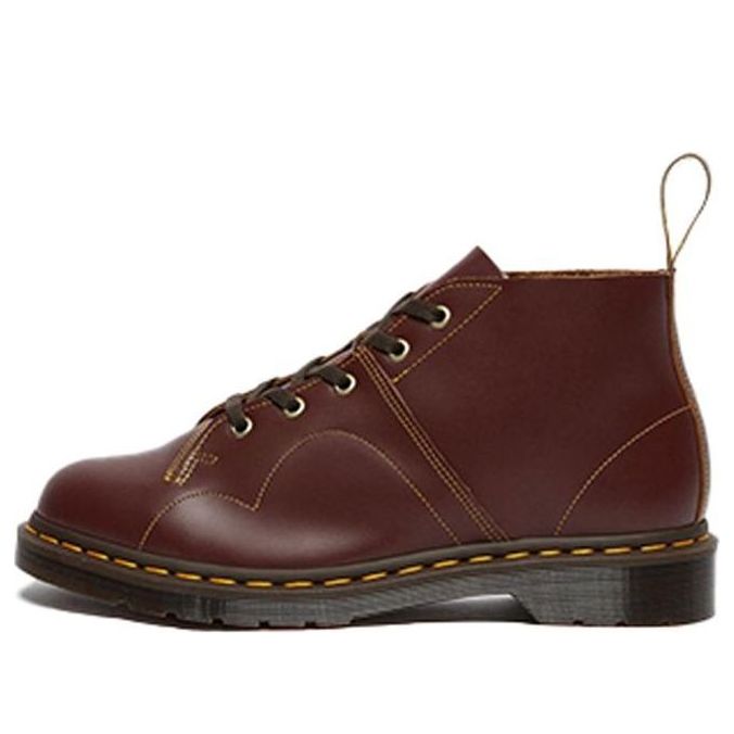 Dr. Martens Church Smooth Leather Monkey Boots Dark Red 16054601