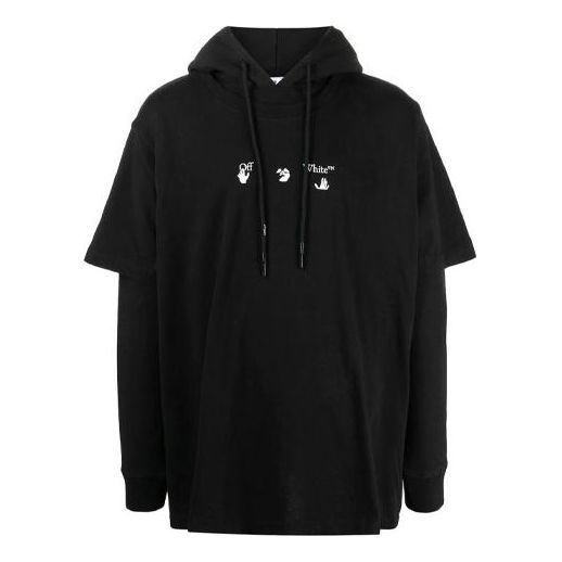 Off-White SS21 Logo Arrows Pattern Printing Ordinary Version Black OMBB051S21FLE0021010