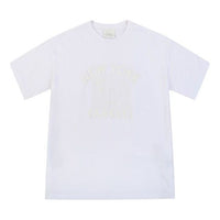 MLB Large Alphabet Printing Round Neck Short Sleeve Unisex White 31TSC5031-50W