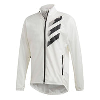 Men's adidas Terrex Outdoor Sports Thin And Light Breathable Logo Jacket Creamy White FJ9461