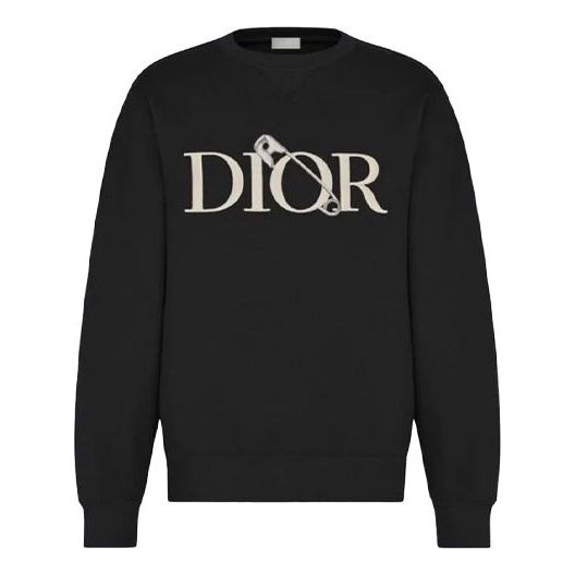 Men's DIOR Large logo Round Neck Black 043J604A0531-C981