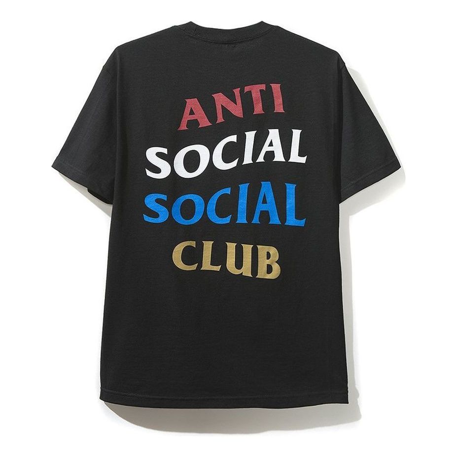 ANTI SOCIAL SOCIAL CLUB Round Neck Pullover Short Sleeve Unisex Black ASST314